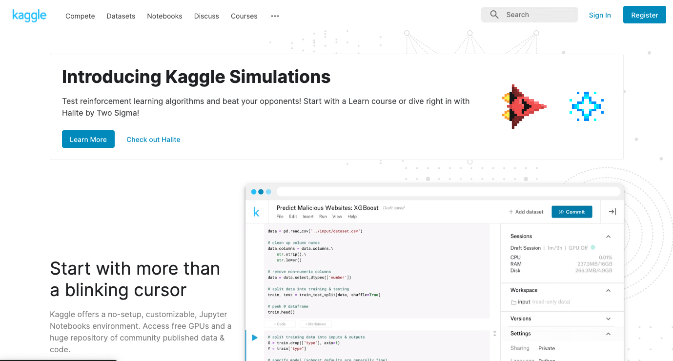 ■kaggleの登録方法｜人工知能を搭載した製品・サービスの比較一覧・導入活用事例・資料請求が無料でできるAIポータルメディア