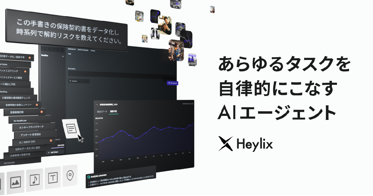 AI inside、AIエージェント「Heylix」の提供開始へ。マルチモーダルAI