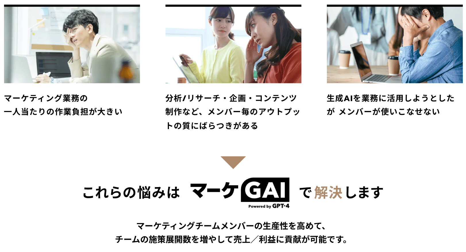 マーケティングチームが抱える悩み