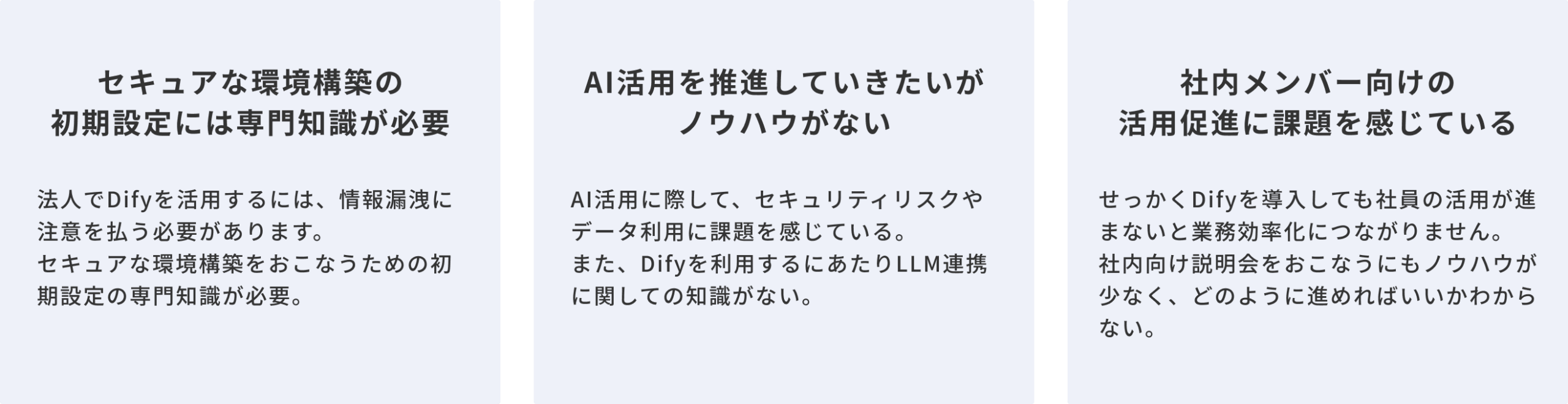 Dify導入の課題