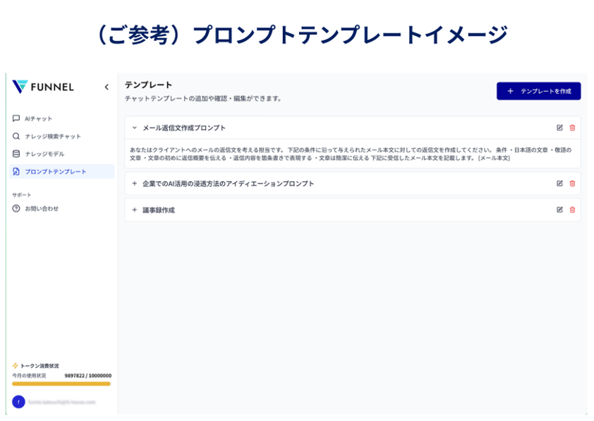 プロンプトテンプレートイメージ
