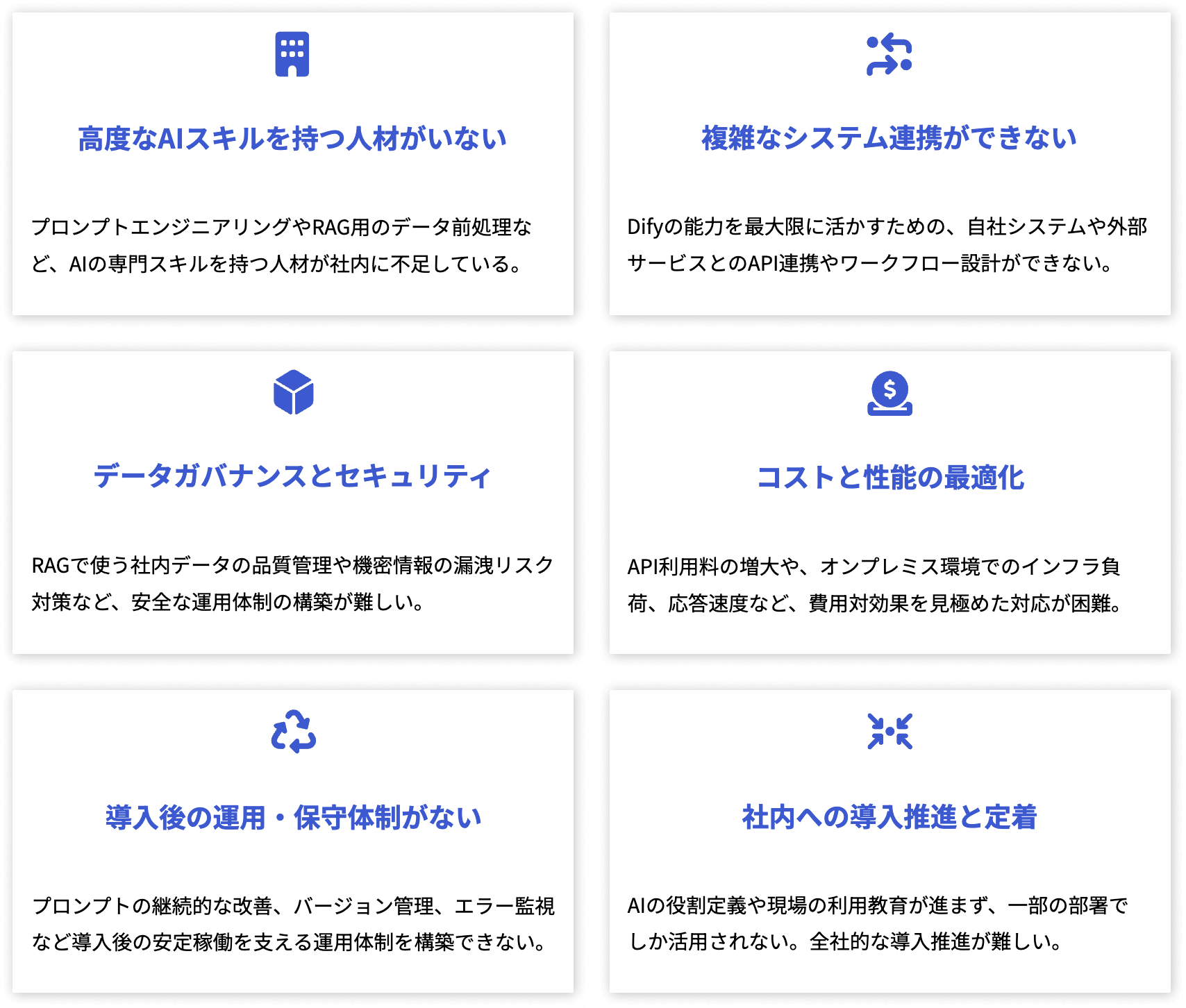 このような課題はありませんか？