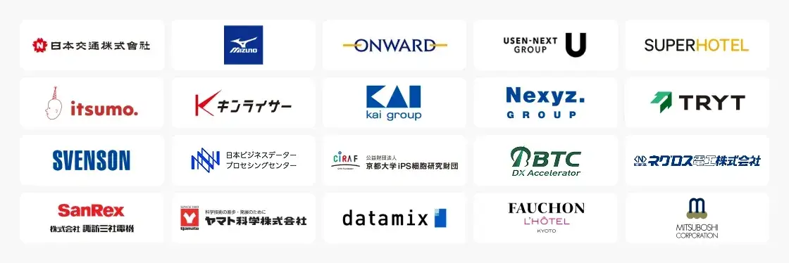 幅広い業界で3,500社以上の導入実績