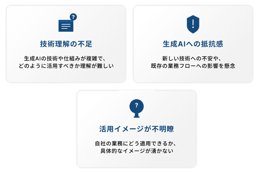 業務改善に向けた生成AI導入における課題