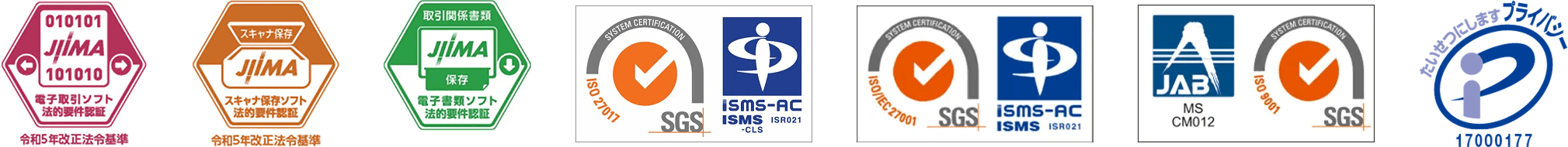 ※ ISO27017は認証規格JIP-ISMS517-1.0のガイドラインです。