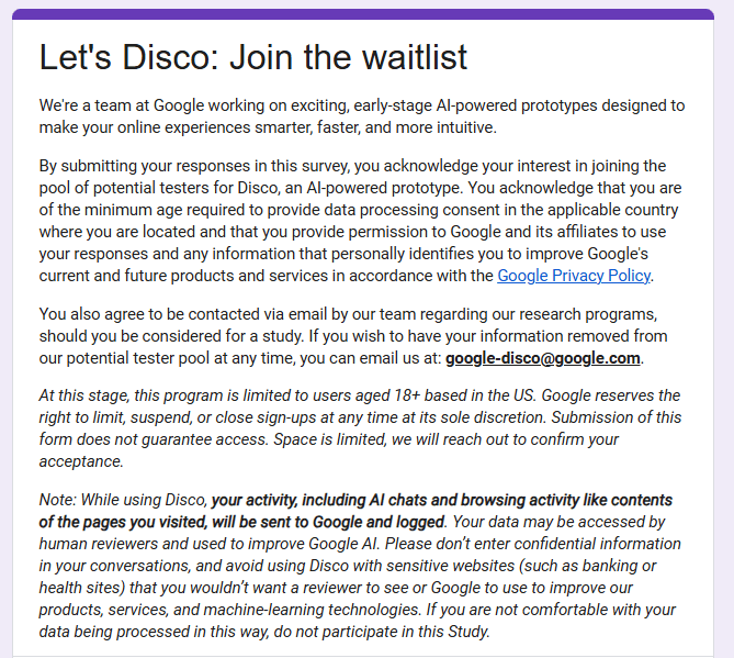 Google Disco