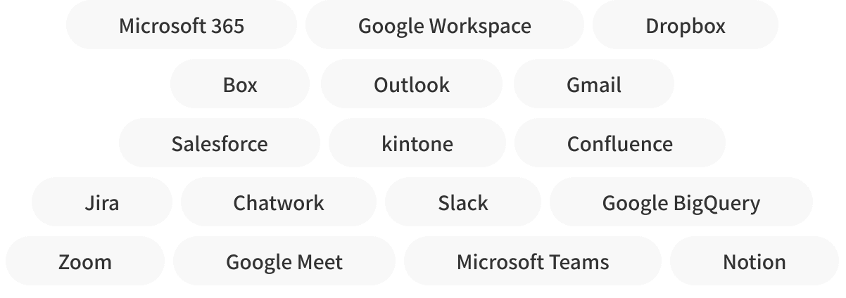 連携可能ツール (抜粋)