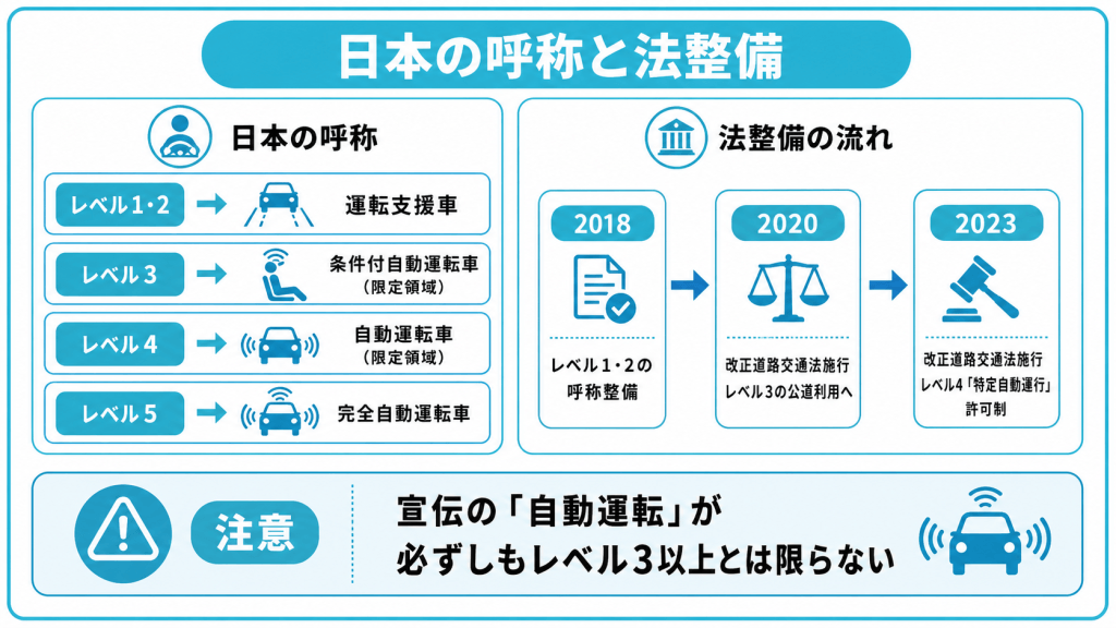 日本における呼称と法整備の状況