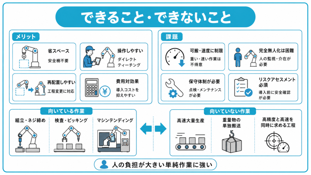 協働ロボットでできること・できないこと