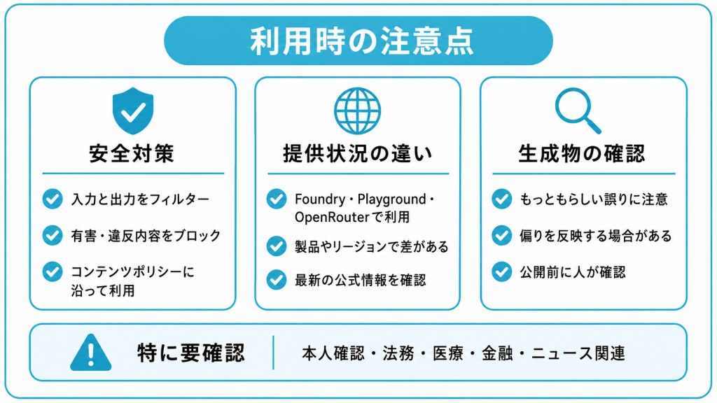 利用時の制約と注意点