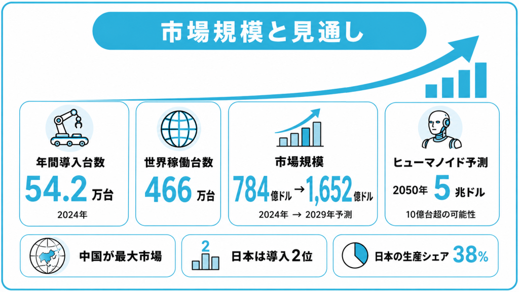 ロボティクスの市場規模と今後の見通し
