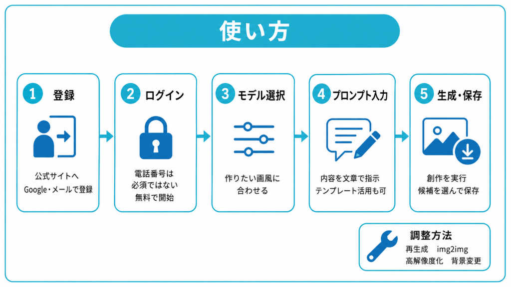 SeaArtの使い方(登録から画像生成まで)