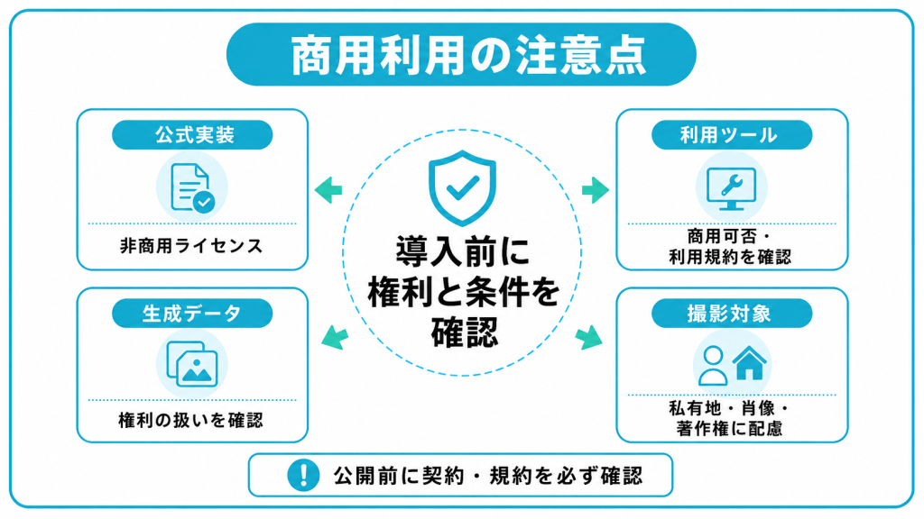 商用利用・導入時の注意点