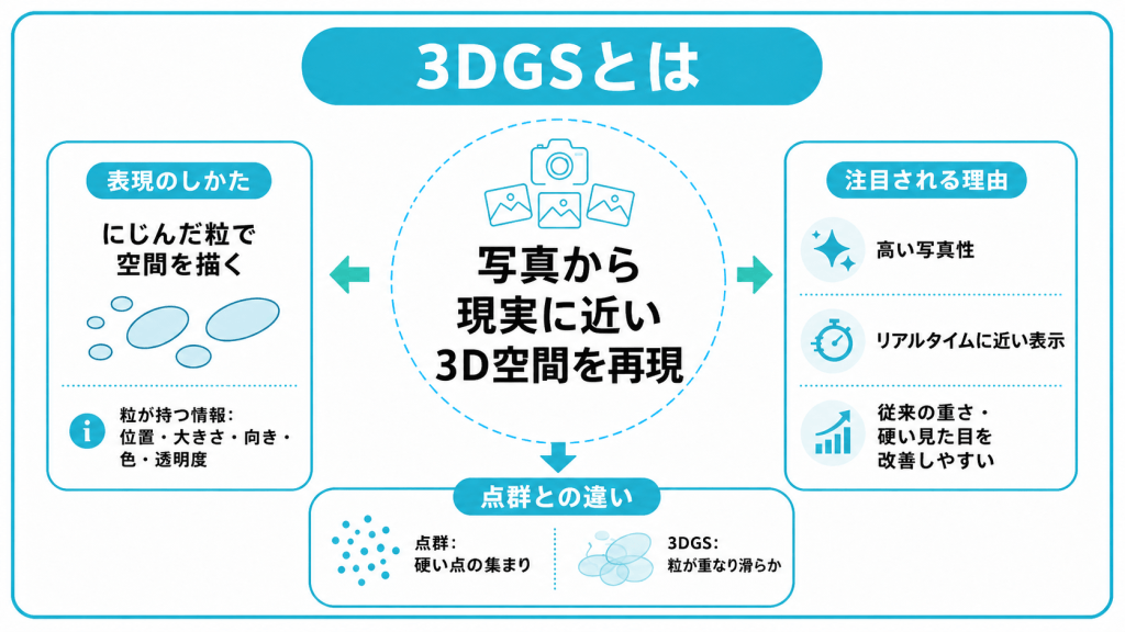 ガウシアンスプラッティング（3DGS）とは
