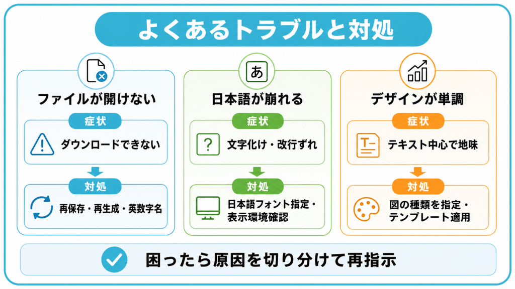 うまくいかないときのトラブル対処事例